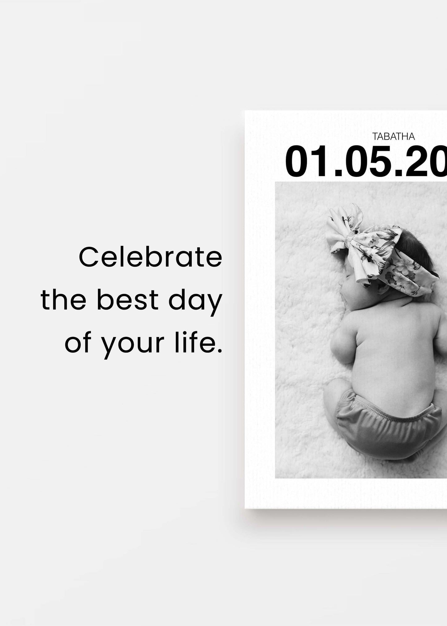 The Newborn Date Canvas