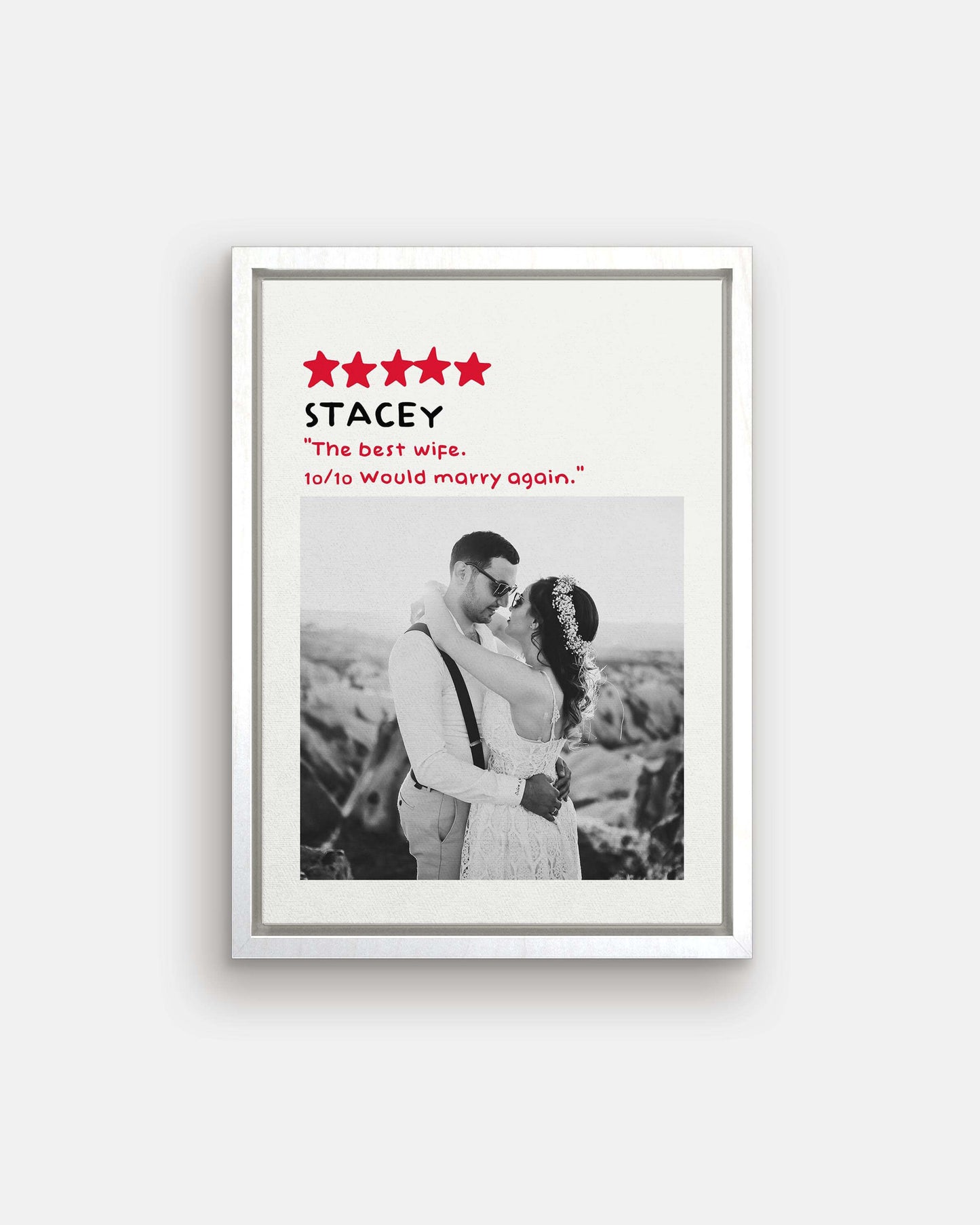 custom photo gift for wedding or anniversary printed in black and white photo art on a canvas made by fabric film studio who specialized in gift ideas for wife and husband gifts