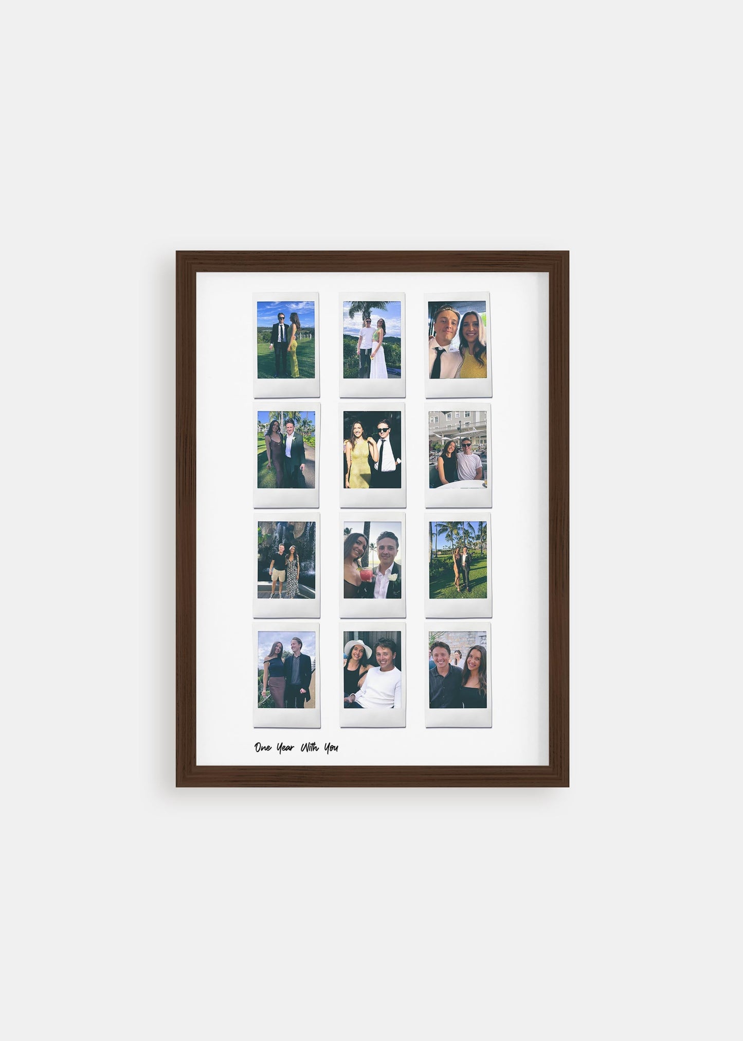 Customized 12 Moments Instant Film Poster featuring a collage of personalized photos arranged in an attractive grid, perfect as a unique photo gift or keepsake.