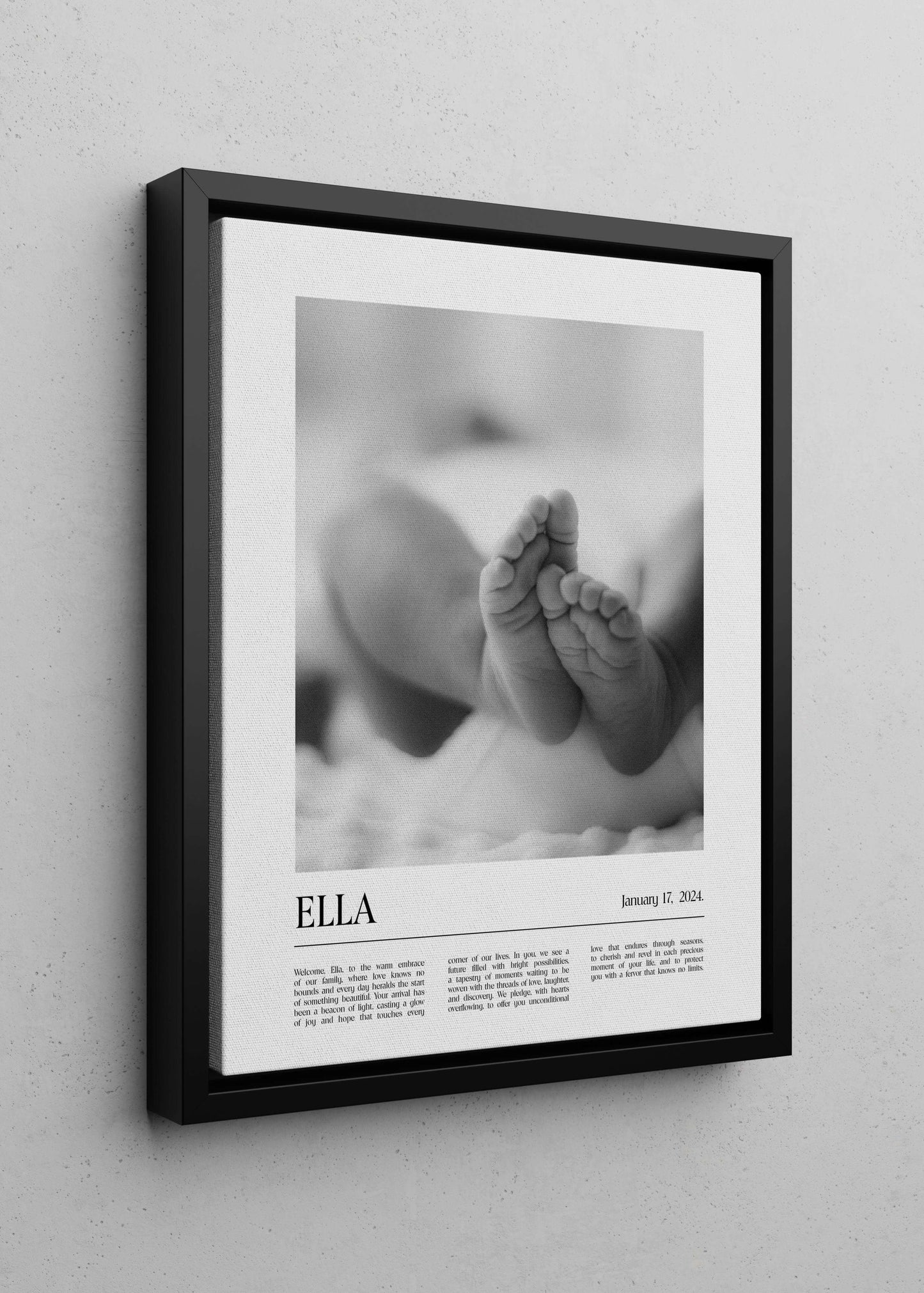 The Newborn Memento Canvas