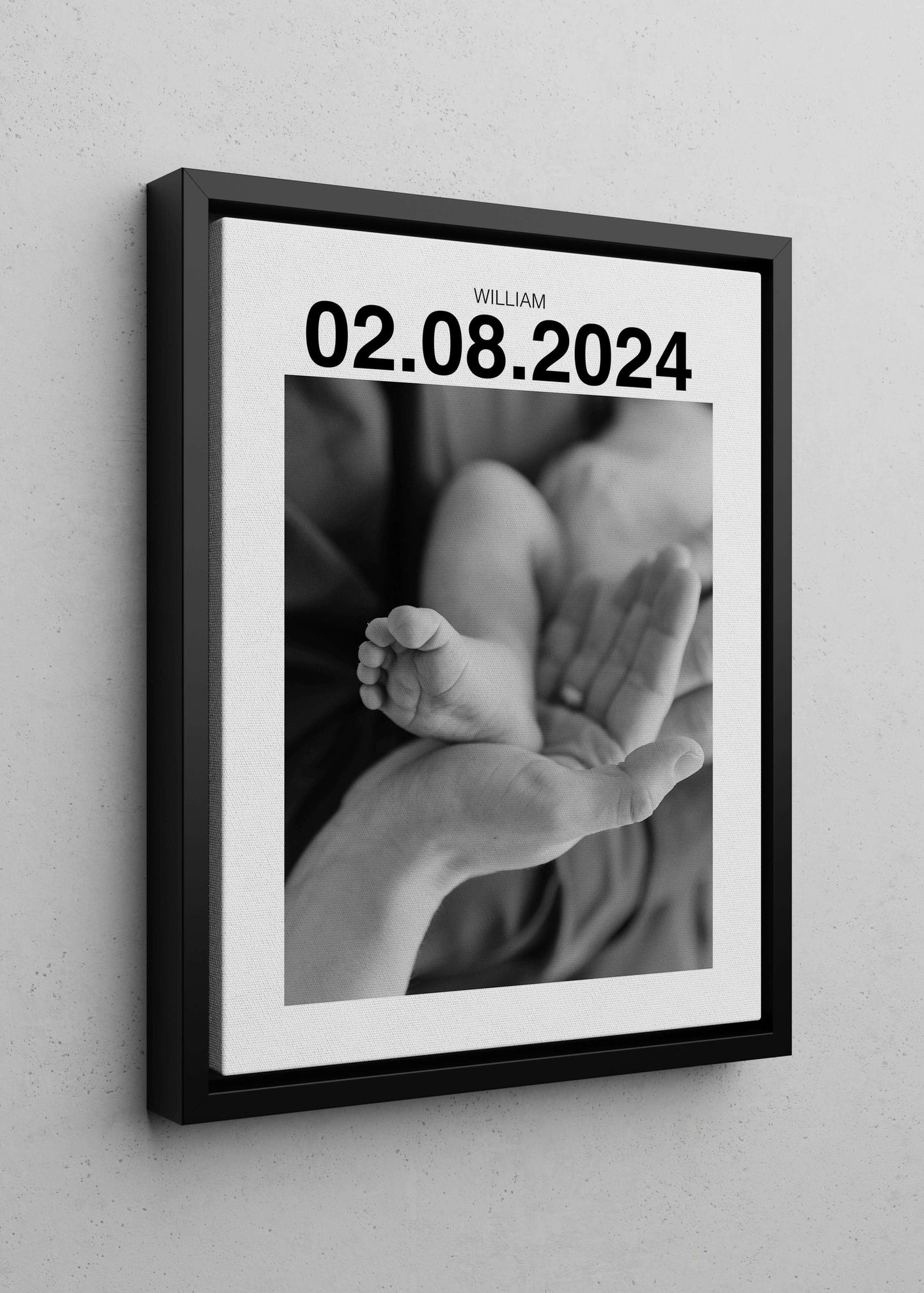 The Newborn Date Canvas