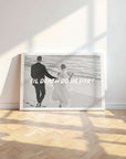 custom wedding anniversary gift idea, gift for him, gift for her, gift ideas for husband, gift ideas for wife, boyfriend gift ideas, girlfriend gift ideas, anniversary gift ideas, wedding photo gifts, black and white photo art, home decor art inspo, unique wedding photo ideas for the home.