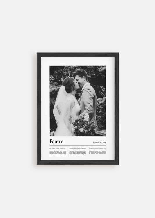 anniversary gift black photo frame