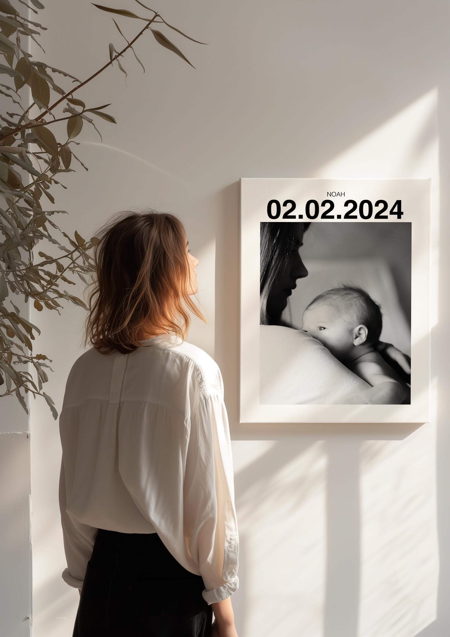 The Newborn Date Canvas