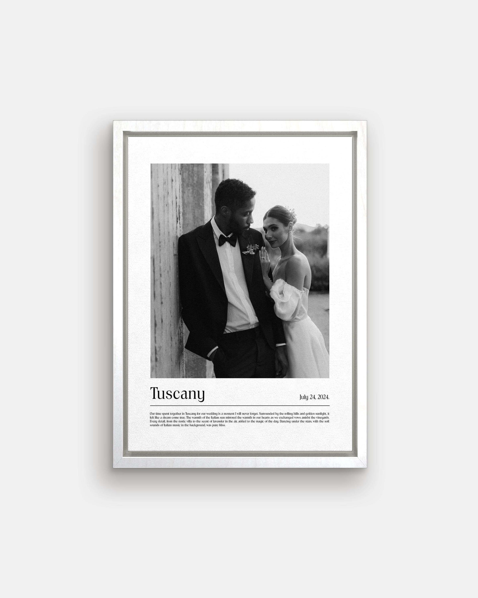 custom photo gift for wedding or anniversary printed in black and white photo art on a canvas made by fabric film studio who specialized in gift ideas for wife and husband gifts