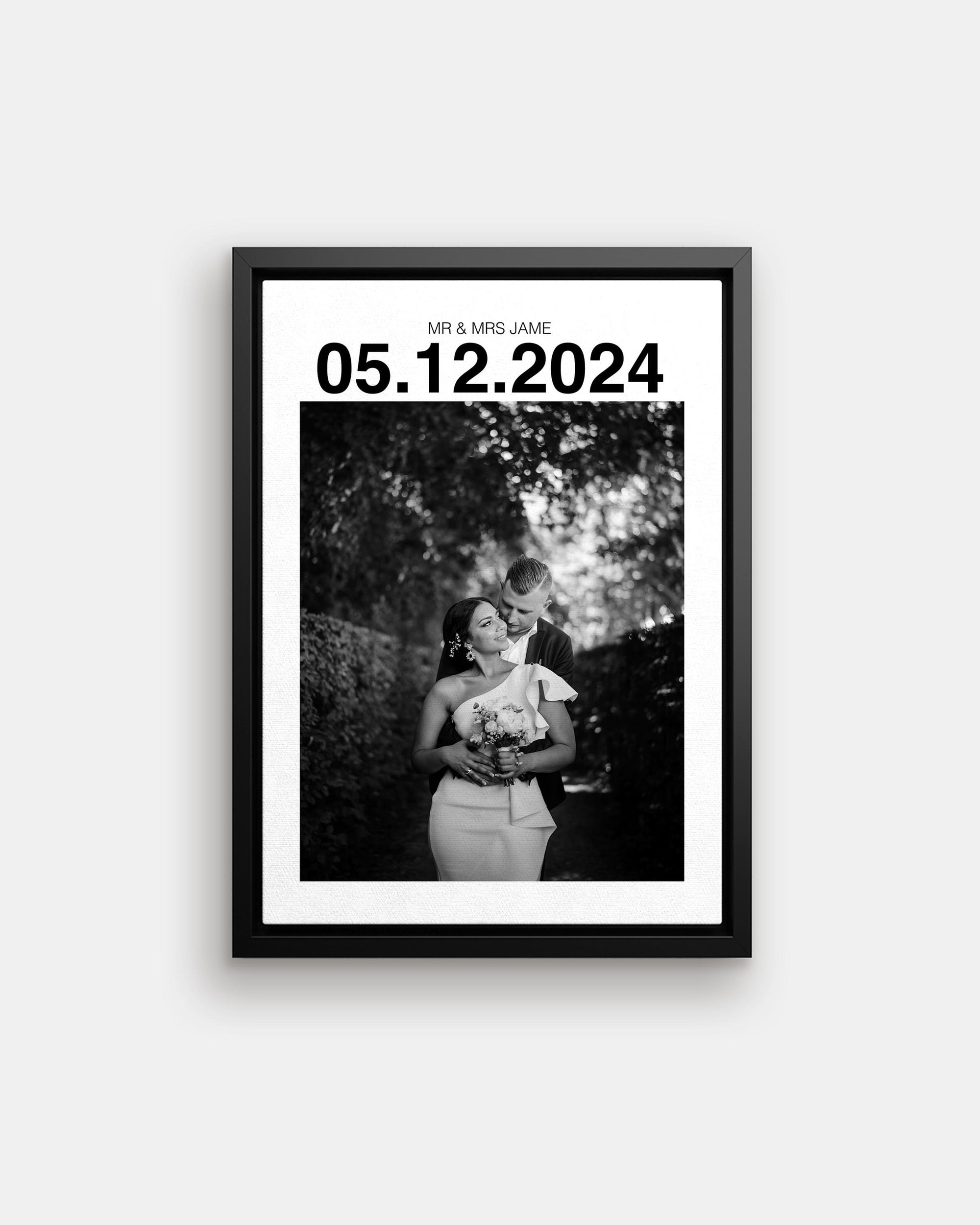 custom photo gift for wedding or anniversary printed in black and white photo art on a canvas made by fabric film studio who specialized in gift ideas for wife and husband gifts