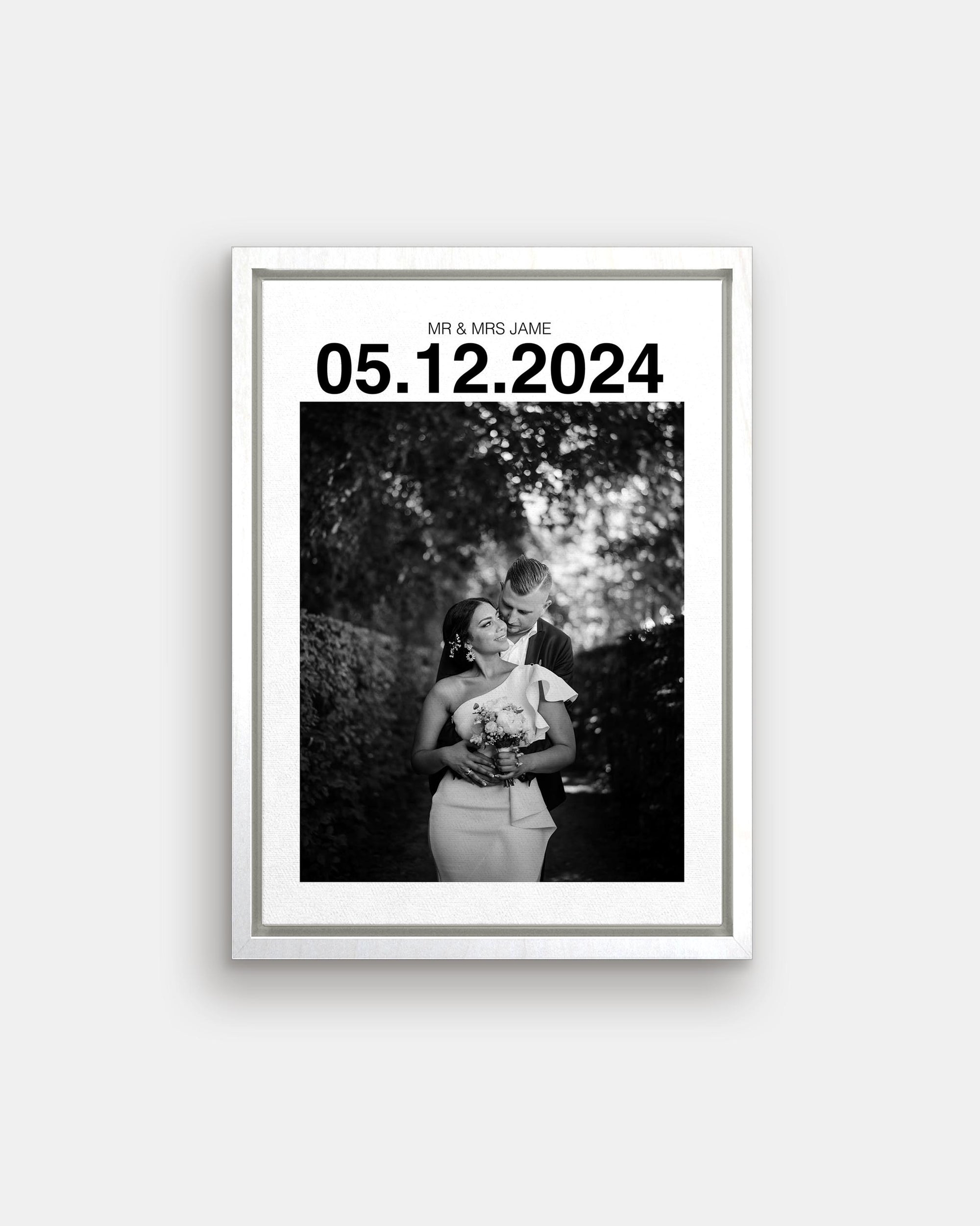 custom photo gift for wedding or anniversary printed in black and white photo art on a canvas made by fabric film studio who specialized in gift ideas for wife and husband gifts