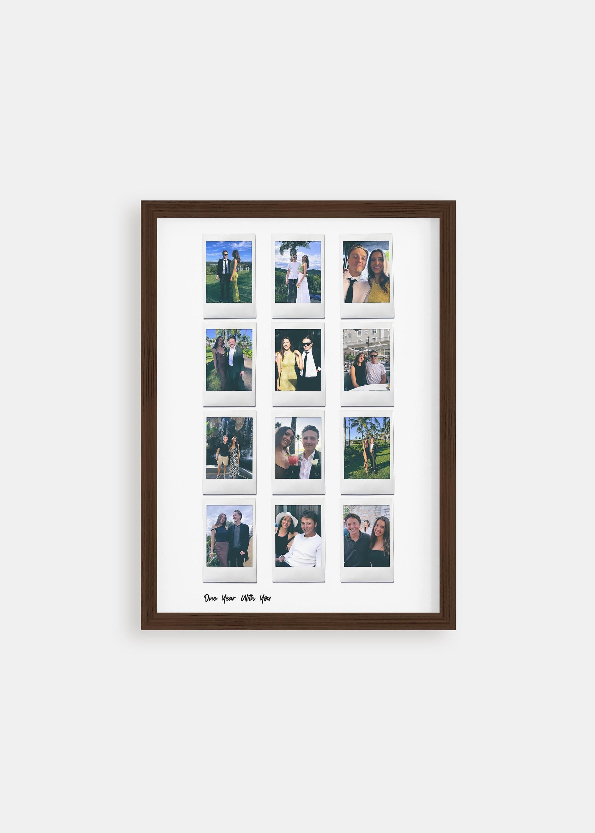 Customized 12 Moments Instant Film Poster featuring a collage of personalized photos arranged in an attractive grid, perfect as a unique photo gift or keepsake.