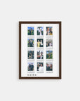 Customized 12 Moments Instant Film Poster featuring a collage of personalized photos arranged in an attractive grid, perfect as a unique photo gift or keepsake.