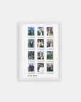 Customized 12 Moments Instant Film Poster featuring a collage of personalized photos arranged in an attractive grid, perfect as a unique photo gift or keepsake.