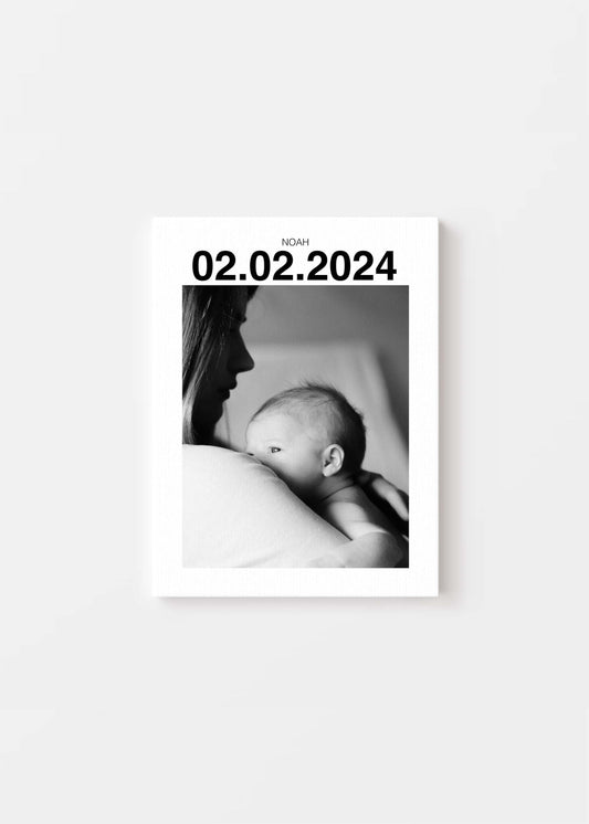 The Newborn Date Canvas