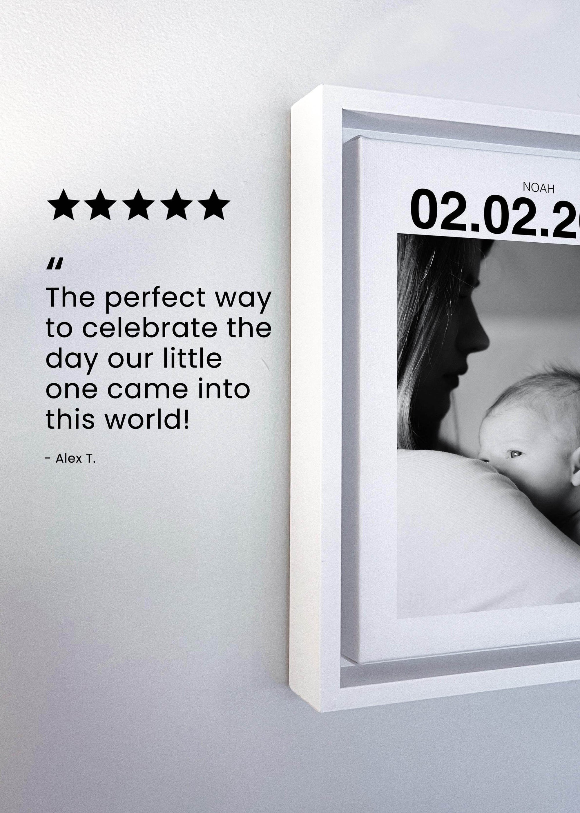 The Newborn Date Canvas